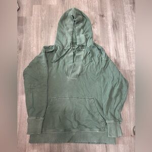 Aerie Green Hooded Sweatshirt
